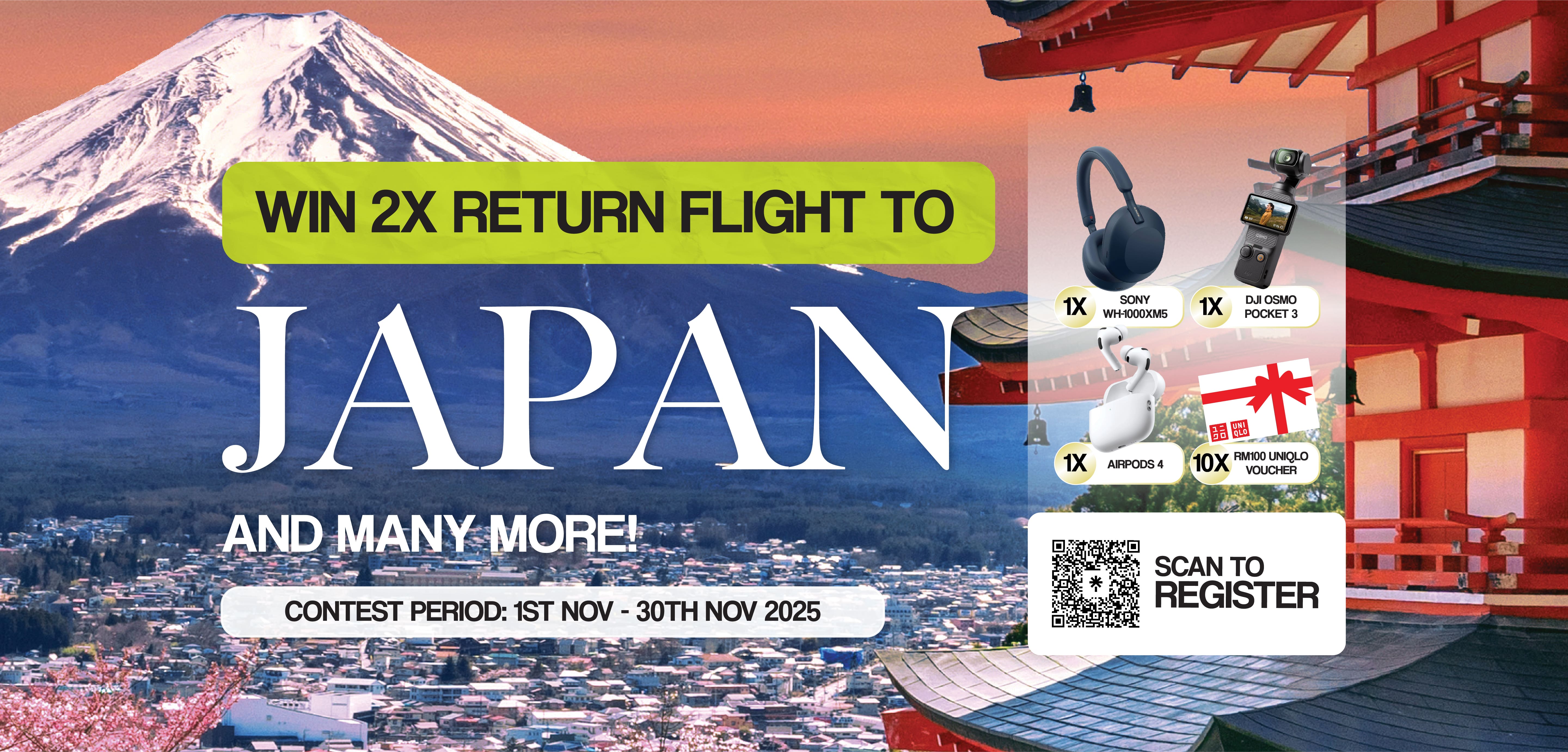 Win a tip to Japan Campaign (Nov 2025)